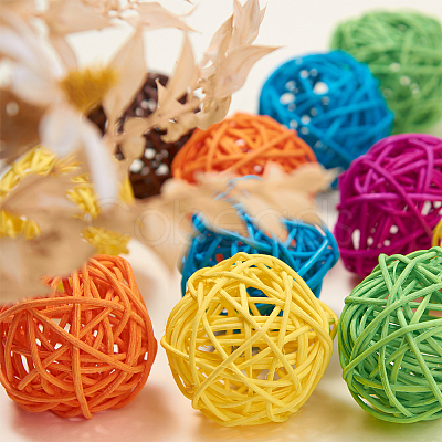 Wicker Rattan Balls AJEW-GF0001-10-1
