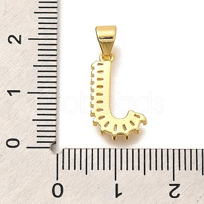 Rack Plating Brass Micro Pave Cubic Zirconia Pendants KK-L226-100G-J-1