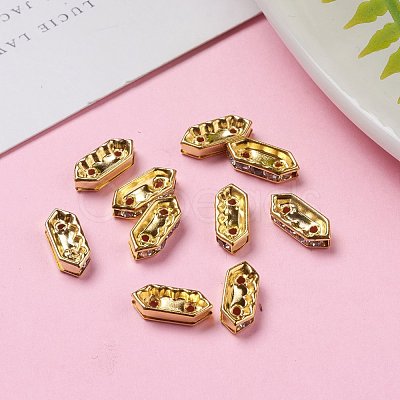 Brass Middle East Rhinestone Bridge Spacers RSB021NF-3-1