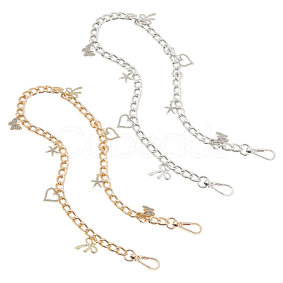 2Pcs Alloy Twisted Chain Bag Strap AJEW-FH00022-1