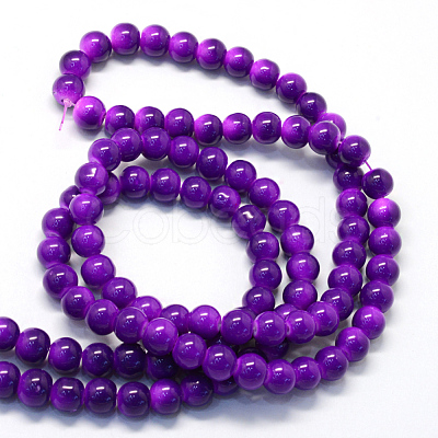 Baking Paint Glass Round Bead Strands DGLA-Q020-8mm-34-1