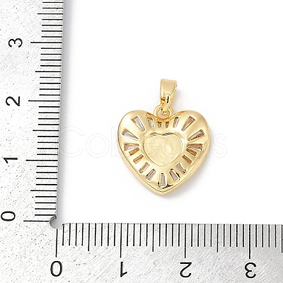 Brass Micro Pave Clear Cubic Zirconia Pendants KK-R213-06G-03-1