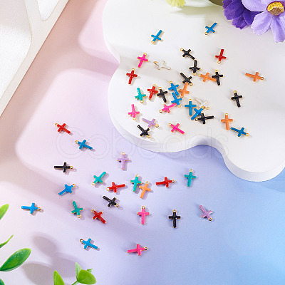 50Pcs 304 Stainless Steel Enamel Charms STAS-TA0003-32B-1