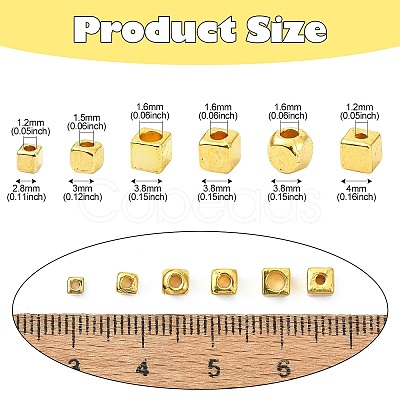 6 Styles Alloy Spacer Beads FIND-CJ0003-50-1