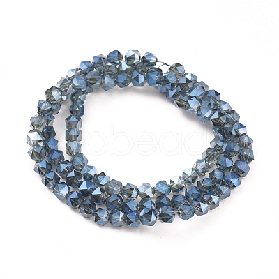 Electroplate Glass Beads Strands EGLA-L018-B-FR03-1