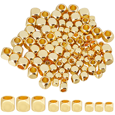 CREATCABIN 150Pcs 3 Style Brass Beads KK-CN0002-71G-1