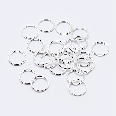 925 Sterling Silver Soldered Closed Jump Rings STER-F036-03S-0.8x5-1