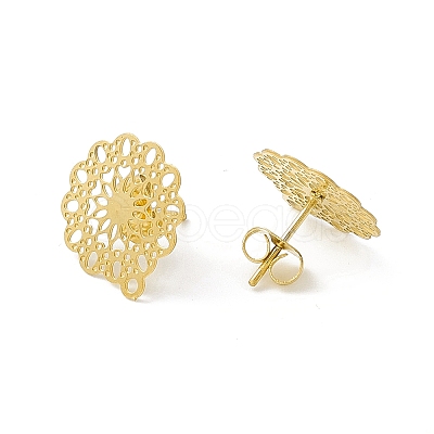 304 Stainless Steel Stud Earrings Finding STAS-C061-06G-1