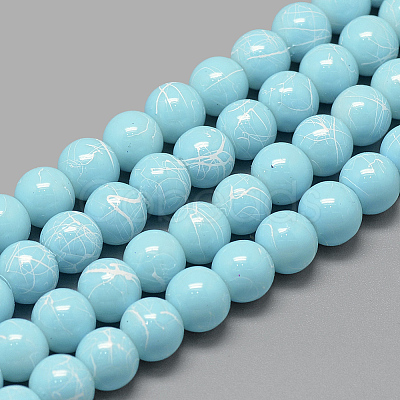 Drawbench Glass Beads Strands DGLA-S115-4mm-L22-1