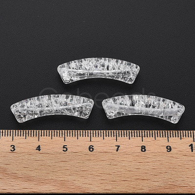 Transparent Crackle Acrylic Beads CACR-S009-001A-NA-1