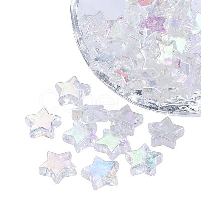 Eco-Friendly Transparent Acrylic Beads TACR-YW0001-01A-1