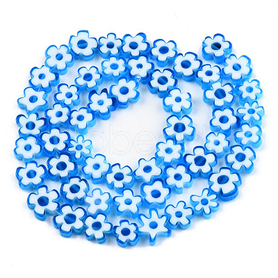 Handmade Millefiori Glass Bead Strands LAMP-N029-017B-15-1