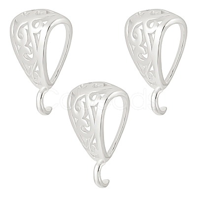 3Pcs 925 Sterling Silver Tube Bails STER-PH0002-68-1