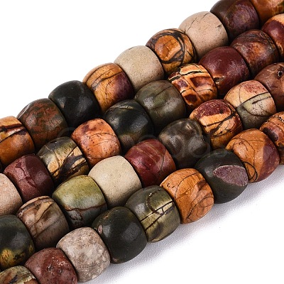 Natural Picasso Jasper/Polychrome Jasper Beads Strands G-Q616-02A-06-1