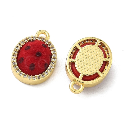Brass Micro Pave Cubic Zirconia Pendants KK-C158-03E-G-1