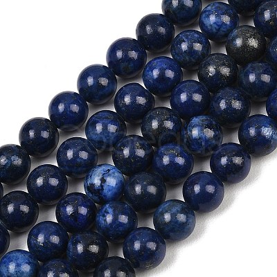 Dyed Grade A Natural Lapis Lazuli Beads Strands GSR8mmC123-1
