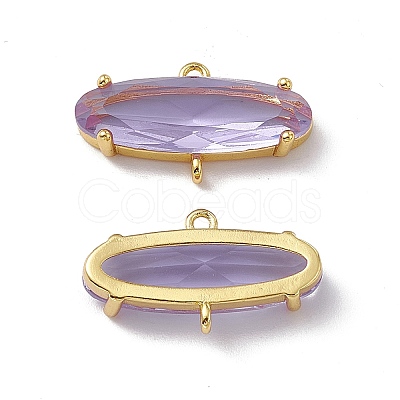 Rack Plating Brass Connector Charms KK-M231-15G-A-1
