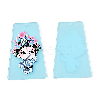 Translucent Cellulose Acetate(Resin) Pendants KY-T040-66-1