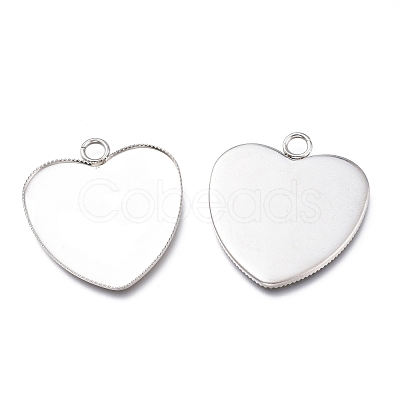 304 Stainless Steel Pendant Cabochons Settings for Fashion Jewelry STAS-M283-01P-B-1