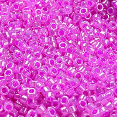 Electroplate Transparent Glass Seed Beads SEED-S042-16A-08-1