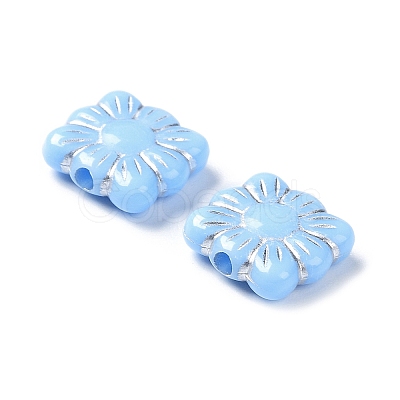 Opaque Acrylic Beads OACR-G016-26G-1