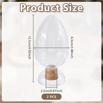Glass Bell Jars with Cork AJEW-WH0609-726-1