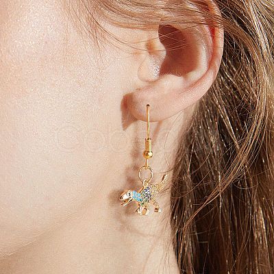 6Pcs 6 Style Rack Plating Brass Micro Pave Colorful Cubic Zirconia Pendants ZIRC-SZ0004-85-1