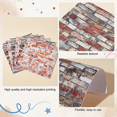 12Pcs 2 Colors Self Adhesive PVC Wall Stickers DIY-GA0007-05B-1