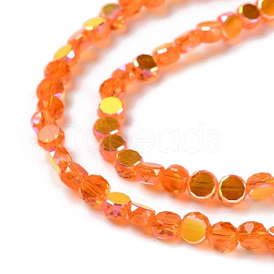 Transparent Electroplate Glass Beads Strands GLAA-Q099-A01-M02-1