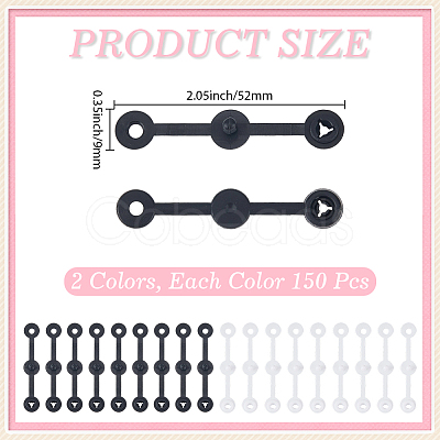 300Pcs 2 Colors Plastic Anti-theft Buckles FIND-CY0001-55C-1