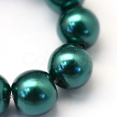 Baking Paint Pearlized Glass Pearl Round Bead Strands HY-Q003-6mm-79-1