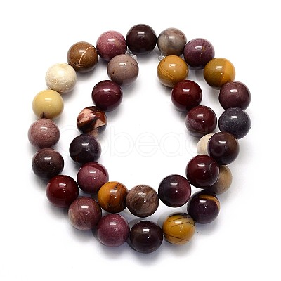 Natural Mookaite Round Beads Strands X-G-O047-12-8mm-1