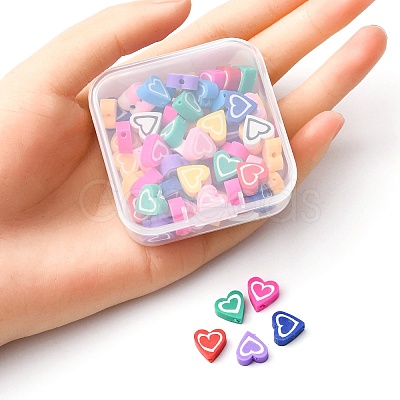 65Pcs Handmade Polymer Clay Beads CLAY-YW0001-69-1