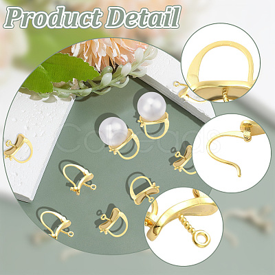 10Pcs Brass Hoop Earring Finding for Women DIY-AR0004-45-1