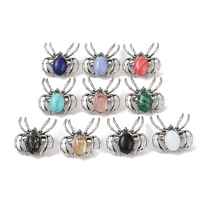 Synthetic  Gemstone Brooches G-A224-01AS-18-1