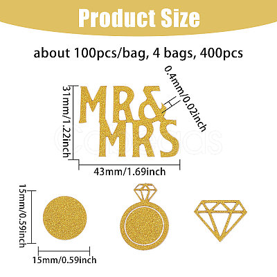 400Pcs Paper Confetti DIY-GL0003-195-1