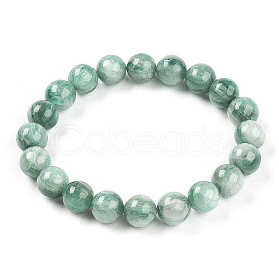 Natural Kyanite Round Beads Stretch Bracelets for Women Men BJEW-T022-05B-1