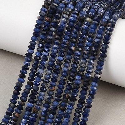 Natural Sodalite Beads Strands G-B175-A10-2x4mm-1