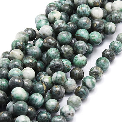 Natural Dioptase Round Beads Strands G-E569-Q01-C-1