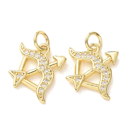 Brass Micro Pave Clear Cubic Zirconia Pendants CU-E003-14G-A-1