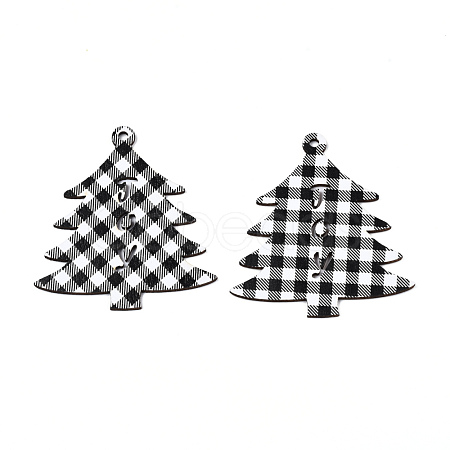 Christmas Theme Single-Sided Printed Wood Big Pendants WOOD-N005-59B-1