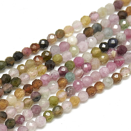 Natural Multicolor Tourmaline Beads Strands G-S300-37-2mm-1
