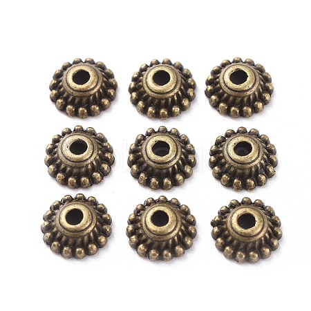 Tibetan Style Alloy Caps X-MLF1235Y-NF-1