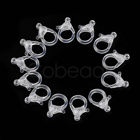 Transparent Plastic Lobster CLaw Clasps KY-H005-A13-1