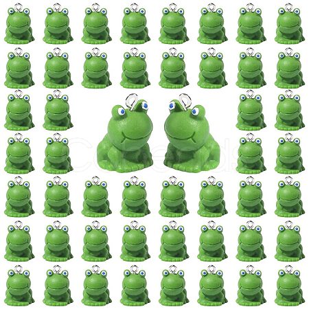 50Pcs Opaque Resin Pendants RESI-SZ0002-08-1