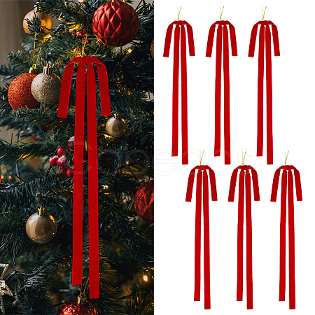Polyester Bowknot Pendant Decorations FIND-ME0002-74A-1