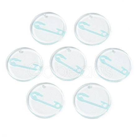 Transparent Resin Pendants RESI-N030-005D-1