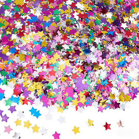 150g PET Plastic Star Confetti DIY-HY0003-66A-1