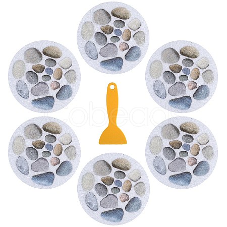 8Pcs PEVA Bathtub Anti-slip Stickers with Scraper DIY-SP0006-68-1