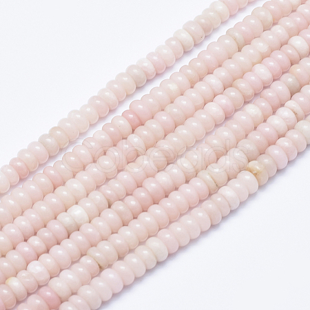 Natural Pink Opal Beads Strands G-E444-29-6mm-1